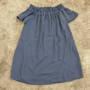 Off the shoulder shift dress - blue